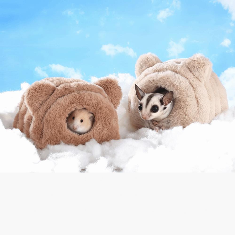 Pet Supplies Warm Pet Sleeping Nest Soft Thickened Hamster Hideout House Comfortable Breathable Bunny Hut Nest Winter