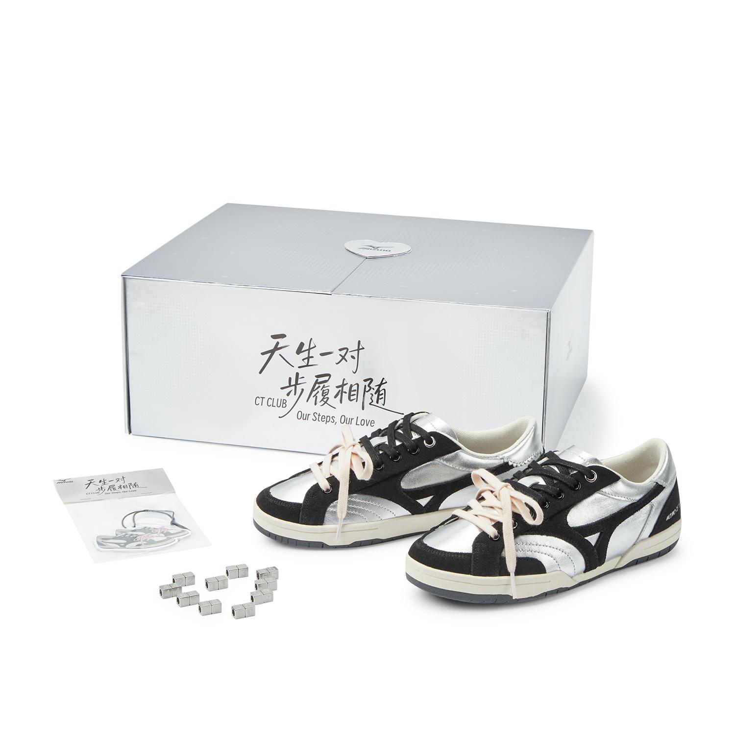 Mizuno CT CLUB Low top Skateboard Shoes Unisex Black Silver D1GH261013 36