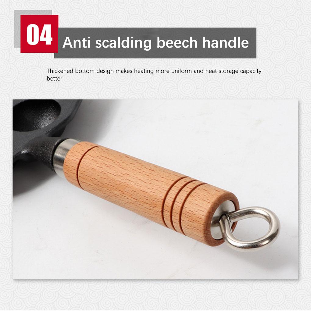 Takoyaki Frying Pan 12 Cavities Multi-functional Sturdy Iron Round Barbecue Plate Wear-Resistant Cooking Tools Home Supplies