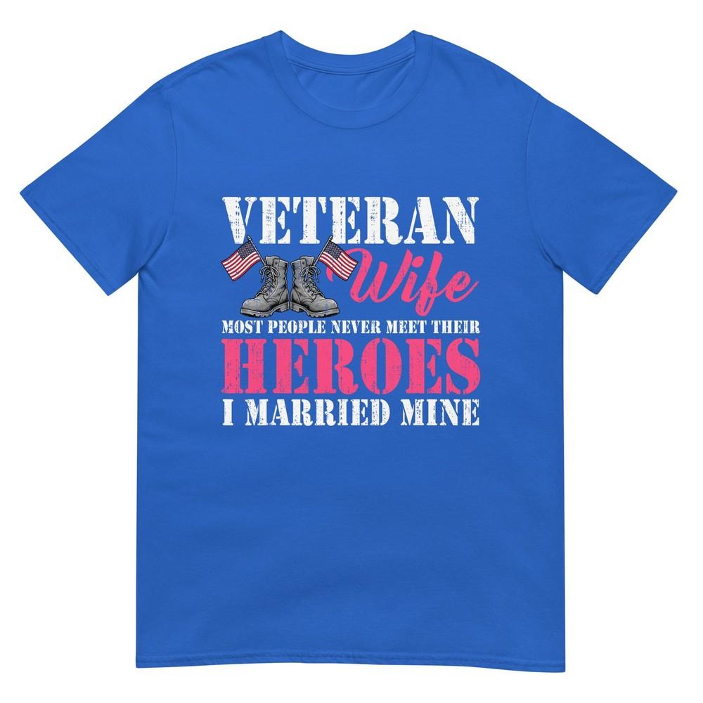 Veteran Wife Married Mine Proud Military Husband Veteran Day TShirt