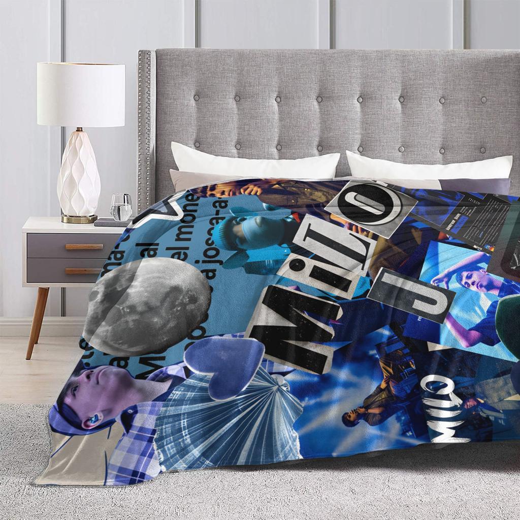 Rapper Milo J  111  Warm Blanket  Picnic Plush Throw Blanket Aesthetic Couch Bed Flannel Bedspread Sofa Bed Cover