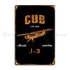 Piper J Cub Classic Aviation Vintage Pilot Metal Plaque Poster Bar Club Create Custom Classic Tin Sign Poster