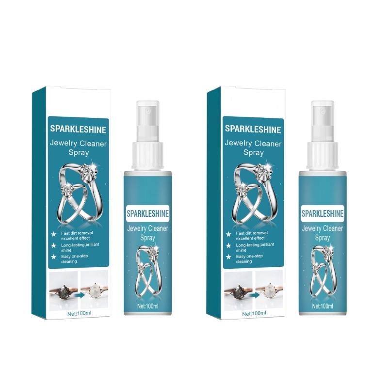 

100ml Jewelry Cleaner Cleaning Spray Restores Shine, Remove Stains, Nighttime Solution Gems Jewelry Cleaner
