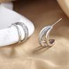 New 925 Sterling Silver AAA Zircon Stud Earrings For Women Fashion Exquisite Student Girlfriend Jewelry Accessories Heart GiftGood Product