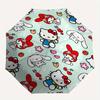 Hello Kitty,Friends Automatic Folding Umbrella-Simple 8-Rib Design, Bright Cartoon Pattern, Durable Iron Frame, Suitable For Travel, Outdoor