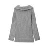 Womens Relaxed Fit Off-Shoulder Knit Sweater Long Sleeve Casual Pullover In Solid Colors Streetwear 2025