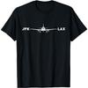 Camiseta JFK para LAX - Camiseta de Viagem lax jfk T-Shirt