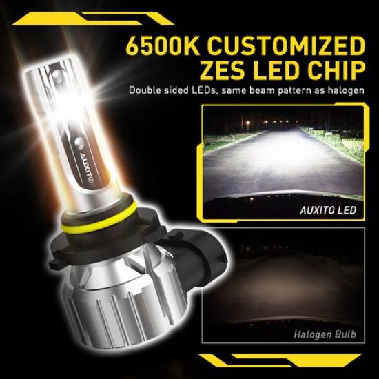 4X 9005 9006 LED Headlights Kit Bulbs 6500K High Low Beam Super White Bright EOA