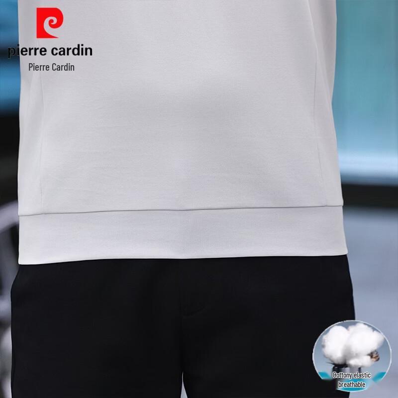 Pierre Cardin Men's Summer Hooded Half-Zip Short Sleeve T-Shirt