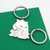 Ett par tecknad katt nyckelring enkel katt nyckelring fest nyckelring kattälskare smycken gåva