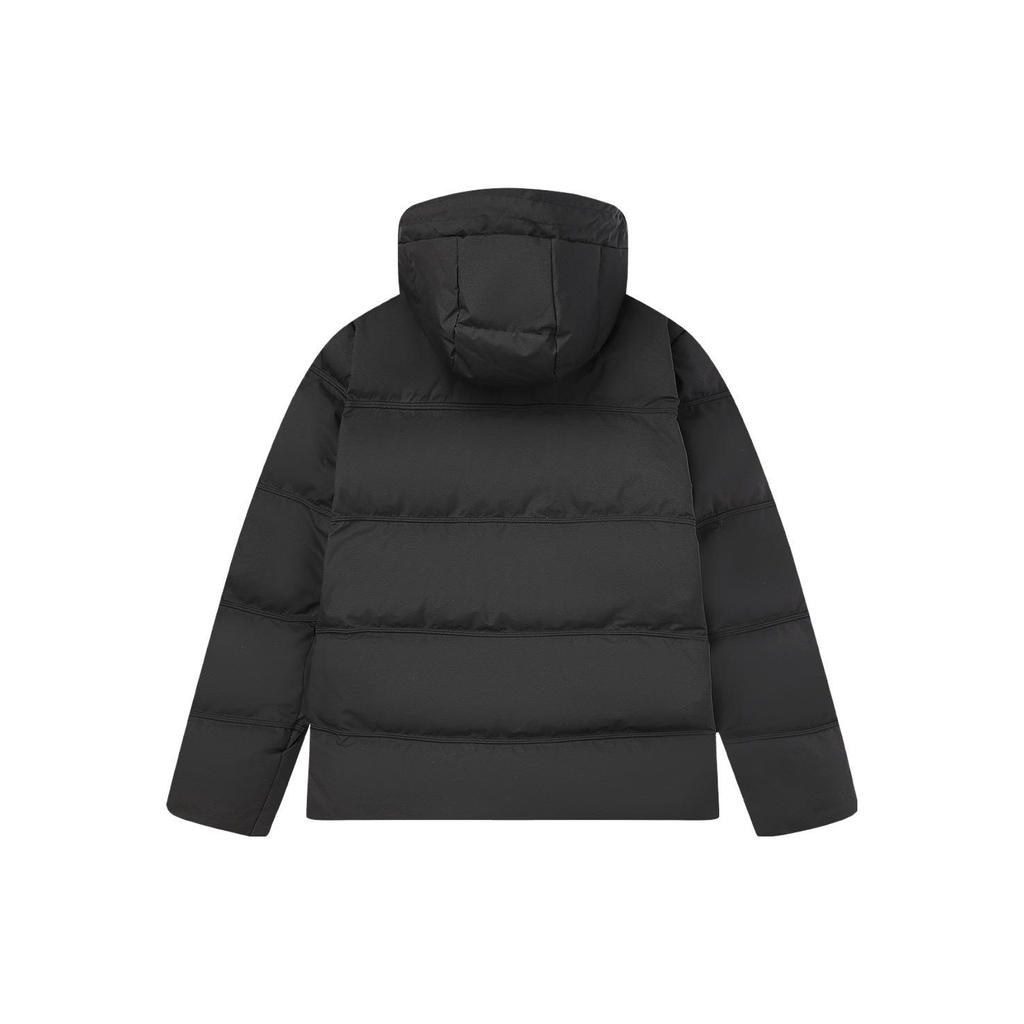 FILA Solid Color Hooded Casual Warm Down Jacket Men outerwear Black F51M348908A-BK