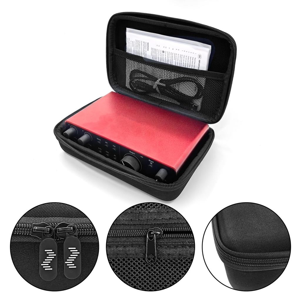 Musiin Premium Velvet Travel Case for Focusrite Scarlett 4th Generation Audio Hardshell Match 2i2 Protective Travel Carrying Cover Bag 2i2, Interface,