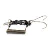 Federseil Riff Doppelhaken Edelstahl Tauchen Riffhaken mit Spiralkabel Lanyard & Schnellverschluss