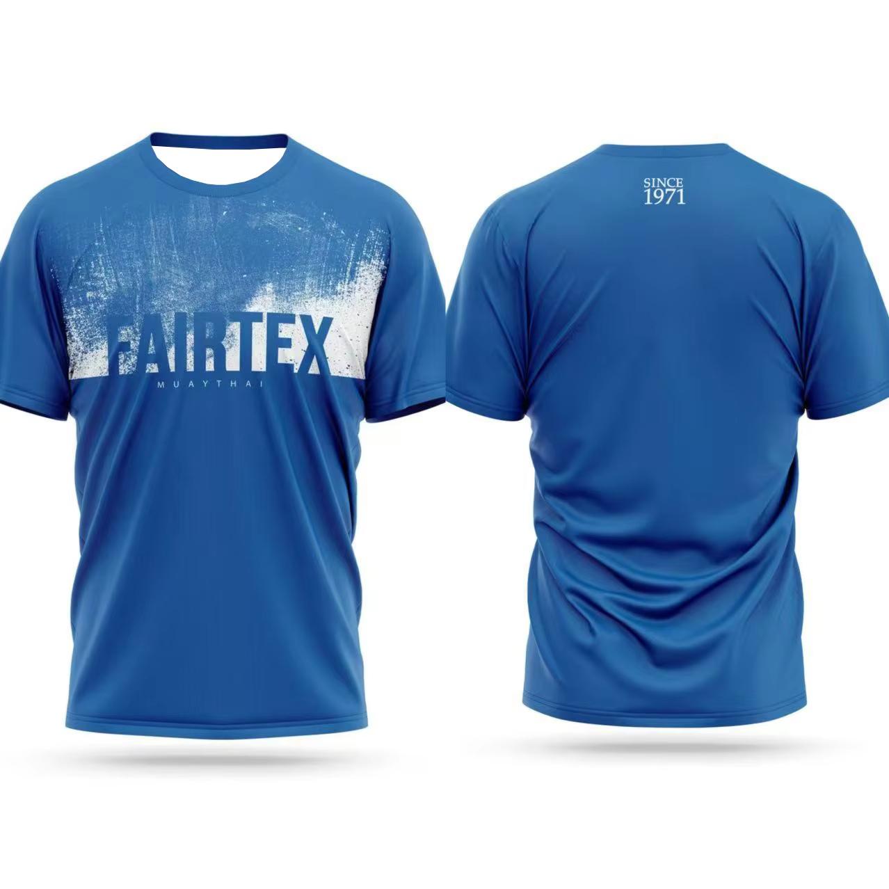 

Men s Battle Suit Fairtex Printed T-shirt for Summer Comfort, Breathability, Short Sleeved Top, Simple Daily Versatile O-neck Clothing XXS