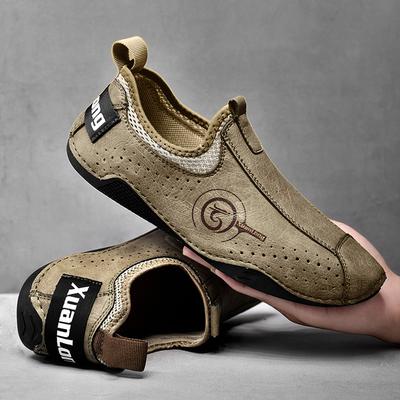Nuovo Arrivo Uomo Estate Mocassini Casual Pelle Uomo Slip-on Piatte Versatili Calzature Maschili da Trekking Scarpe da Escursionismo Antiscivolo Mocassini