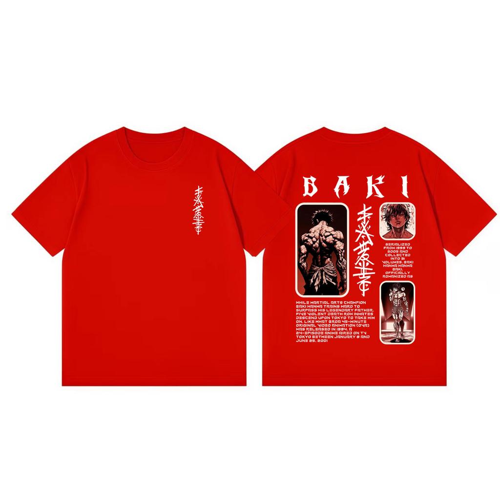 Japanese Anime Baki Graphic T Shirts Men Women Harajuku Manga Short Sleeve Tshirt Fashion Casual Oversized Tshirts Streetwear