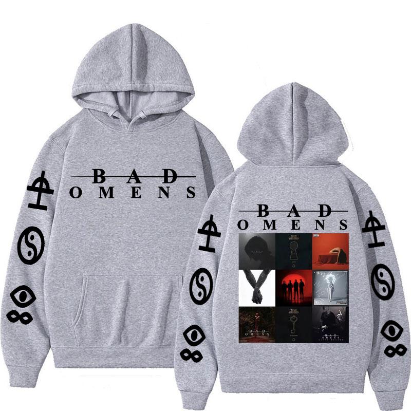 Limited Band Bad Omens Concert Tour Album Cover Hoodies Men Women Hip Hop Fashion Pullovers Sweatshirt Fleece Long Sleeve Hoodie