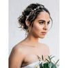 SWEETV Handmade Wedding Headband Flower-Leaf Bridal Headpieces for Wedding Hair Accessories Brides Hair Pieces Gold