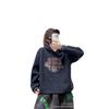 2025 Korean Style Women's Winter Hooded Sweatshirt - Plus Velvet, Thick, Casual, Loose, Versatile Top