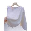 Spring/Summer Women's Hollow Knitted Sweater Thin Loose Design V-neck Knitted Top