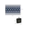 Tapis d'extérieur réversible Outsunny 182x274cm, imperméable, synthétique, bleu foncé et blanc
