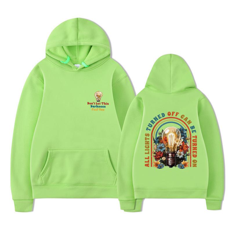 Spot Don't Let This Darkness Fool You Printed Hoodie Large Size Loose Guard
