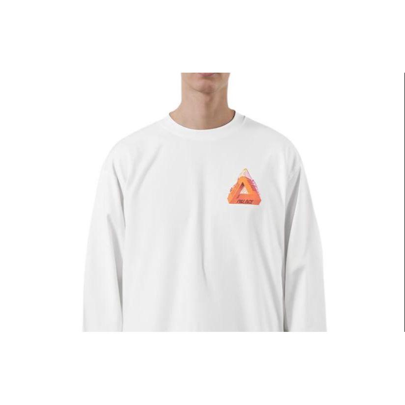 Palace FW21 Chapping Scenic Print Crew Neck Long Sleeve T-Shirt Unisex Tops White P21LS009
