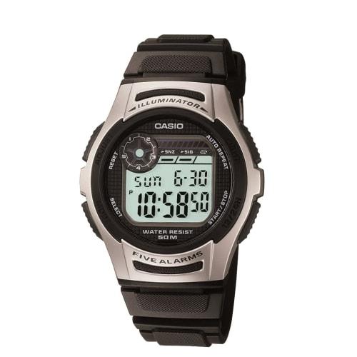 

Casio W-213-1AV Digital Watch with 10-Year Battery, Silver, Men s, Overseas Model