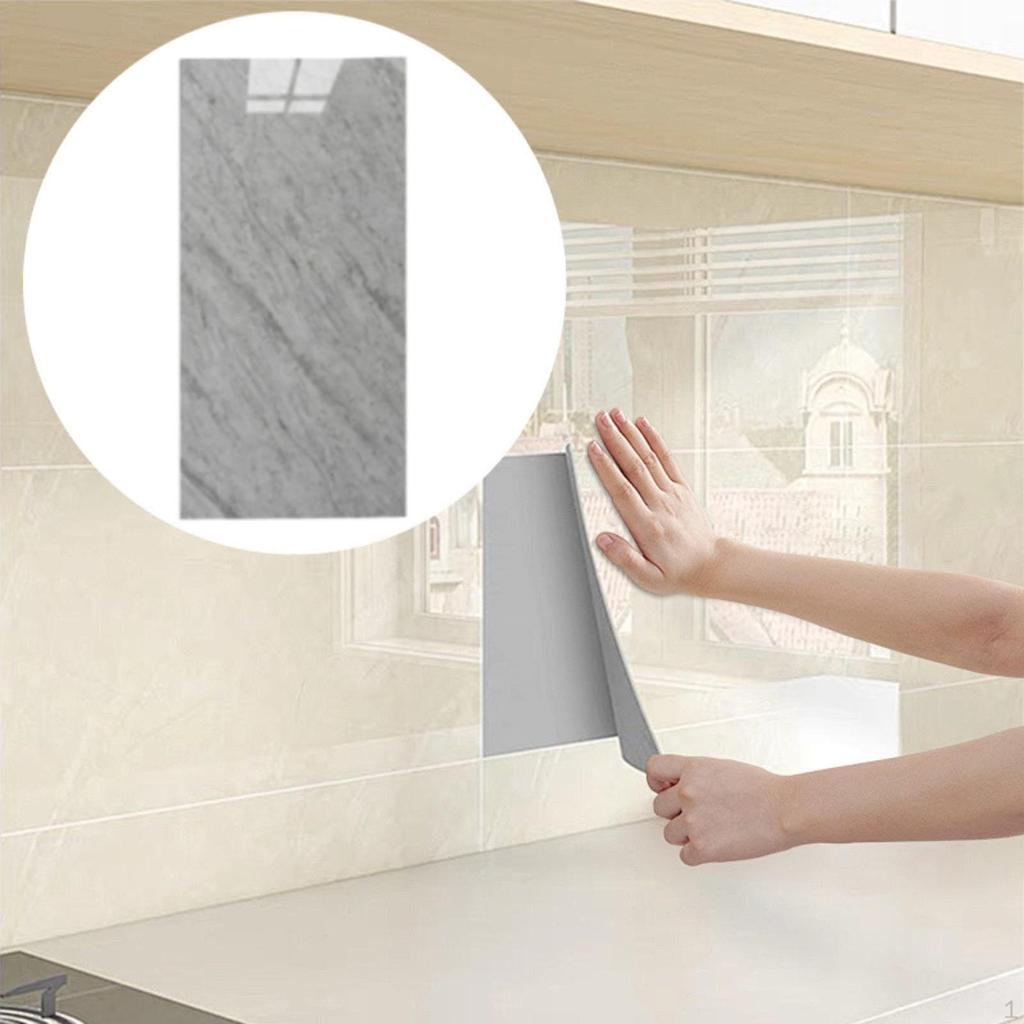 Elegant Marble Effect Tile Sticker for Kitchen And Bathroom Decor