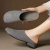 Autumn Baotou Slippers Women's Fashion Round Toe Deep Mouth Sequin Anti-slip Wear-resistant Block Heel Shoes