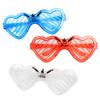 Light Up LED Glasses 5 Colors Heart Shape Glow Glasses Glow In The Dark Party Supplies Neon Party Favors for Kids Adults