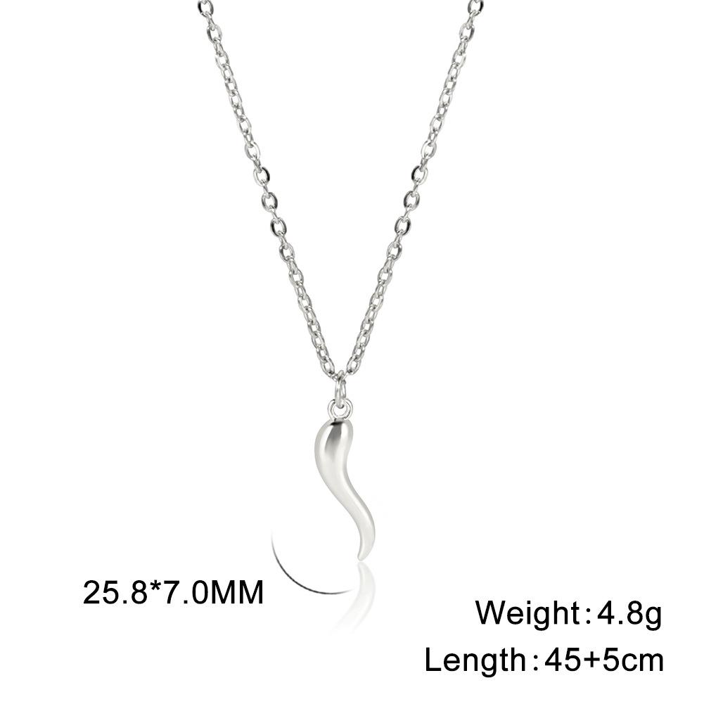 Moderne minimalistische Persönlichkeit Trendiger Zylinder-Anhänger Halskette Damenschmuck
