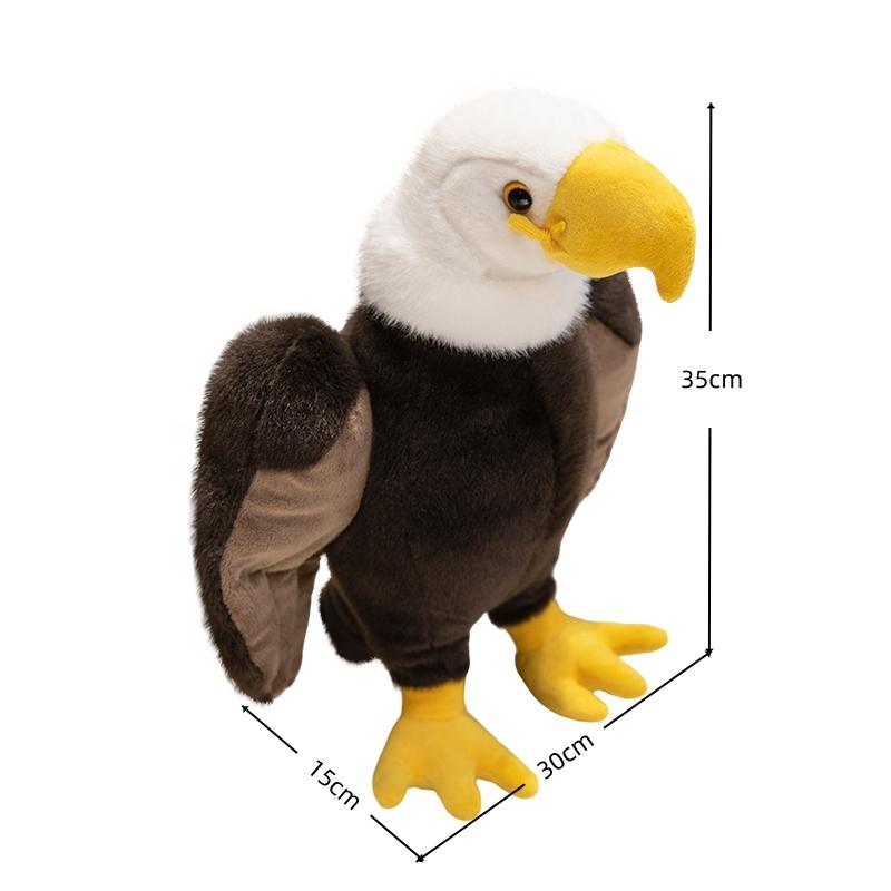 Realistisches Weißkopfseeadler Plüsch Hundespielzeug, Langlebig Bissfest Für Indoor Outdoor Spiel, Trainingsspielzeug Für Gehorsams- & Wachhunde, Bor (as the picture,20cm-35cm)