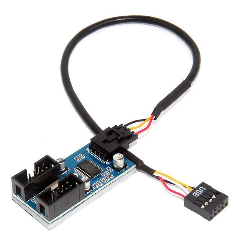 USB 9-Pin Motherboard Verlängerungskabel: 1-zu-4/1-zu-2 USB 2.0 Hub Leiterplatte