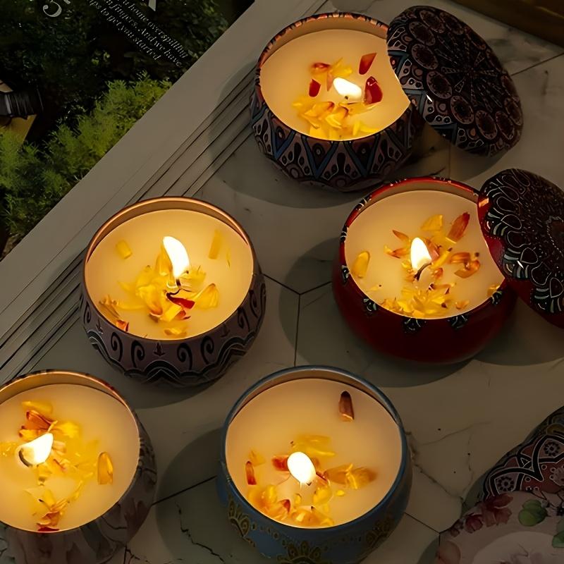 4-teiliges Duftkerzen-Set – Jasmin, Sandelholz, Rose und mehr – perfekt zum Entspannen, Relaxen, Yoga und Baden – ideales Weihnachtsgeschenk