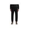 Emporio Armani EA7 SS24 Solid Logo Drawstring Cuffed Casual Pants Men bottoms Black 7M000030-AF10344-UC001