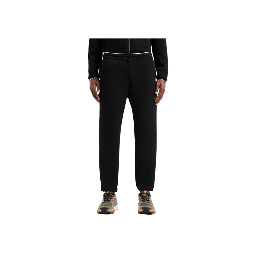 Emporio Armani EA7 SS24 Solid Logo Drawstring Cuffed Casual Pants Men bottoms Black 7M000030-AF10344-UC001