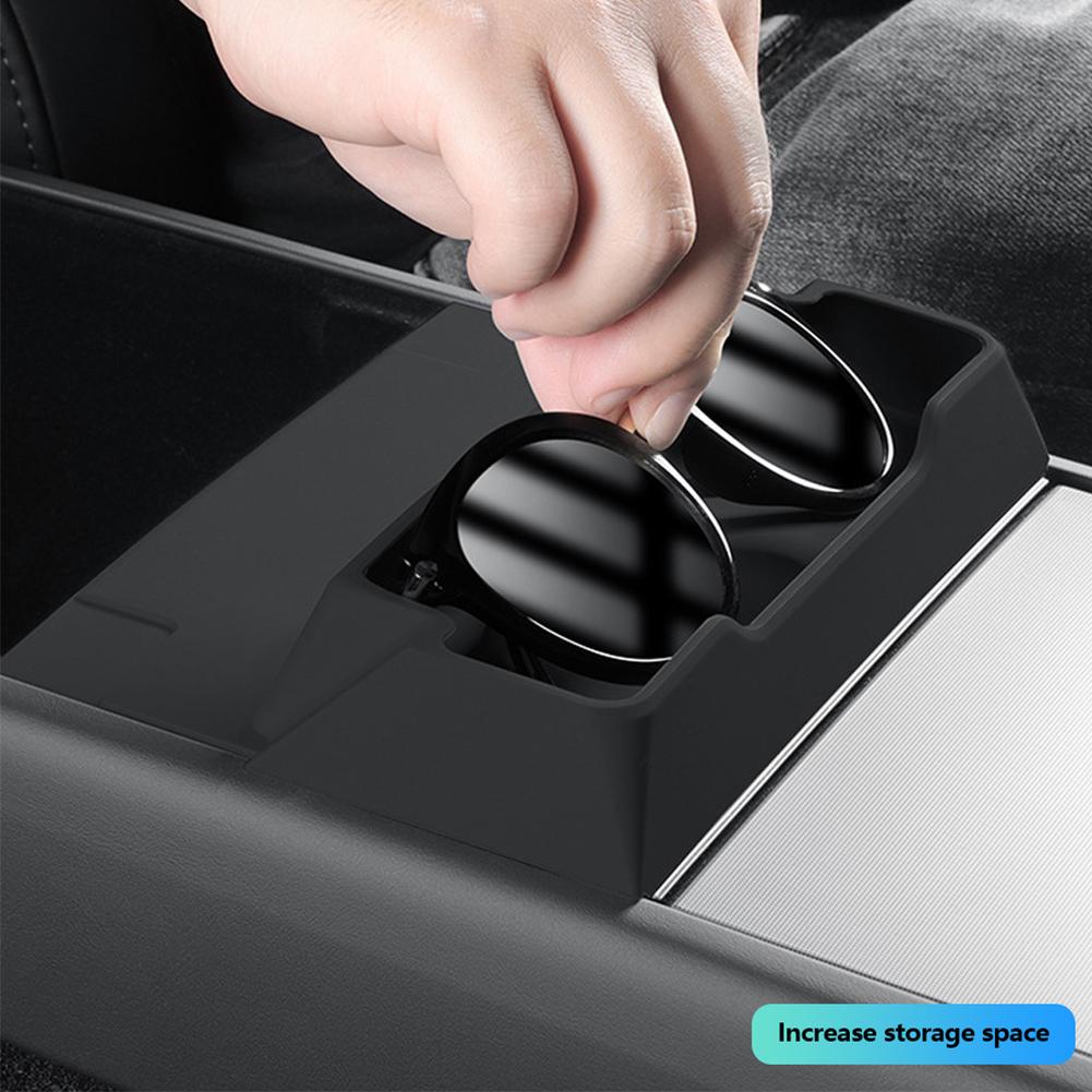 Car Center Console Armrest Storage Box Glasses Holder Tray Case Interior Accessories For Tesla Model 3 Y Juniper 2025 2026