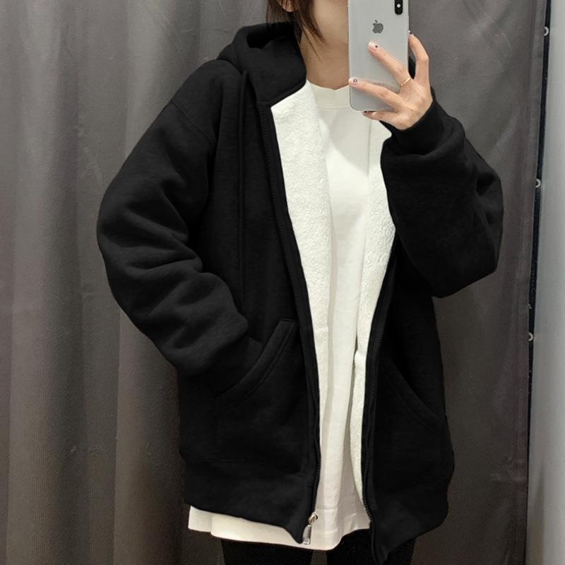 Women's Thick Velvet Padded Cotton Coat with Lamb Wool Lining - New 2024 Winter Style