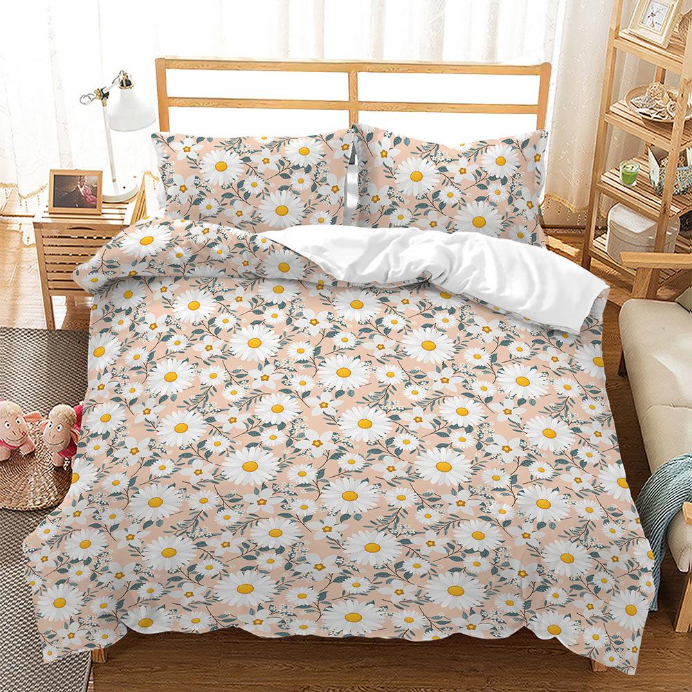 Botanical Leaves Duvet Cover Floral Print King Bedding Set Soft Microfiber Geometric Pattern Comforter Cover With 2 Pillowcases