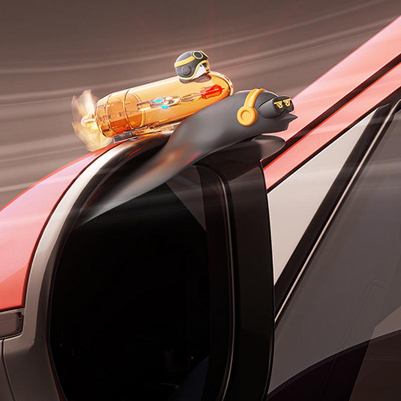 Decorazione Specchietto Retrovisore Auto Visiera Specchietto Retrovisore Illuminazione Adesivo Impermeabile Accessori Auto ad Energia Eolica per Auto Strada