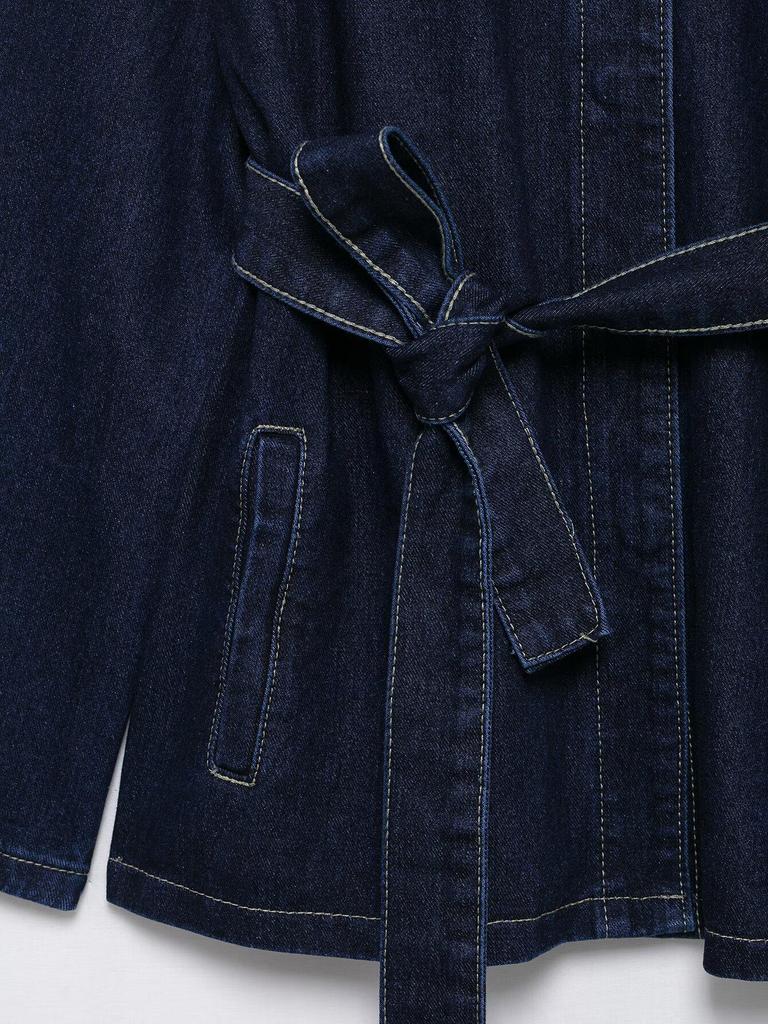 2025 Spring Women's Retro Denim Jacket & Casual Pants Set with Turn-Down Collar