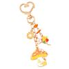 Festlicher Pilz Kürbis Schlüsselanhänger Dekorative Blume mit Perlen Schlüsselhalter Dekoration Für Rucksack Handtasche Schmuck