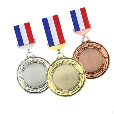 3 Pcs Metal Medals Award Zinc Alloy Prize Gift with Collars Trophy for Party Spelling