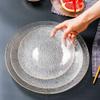 SIFAR Gold Rim Glass Fruit & Snack Plate