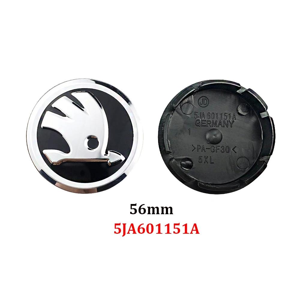 

2025 Hot 4pcs 56mm 65mm Car Wheel Center Caps Logo Hub Cover wheel parts Badge Emblem For Skoda 1J0601171 3B7601171 Styling Acce