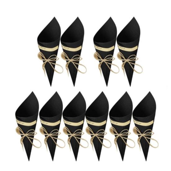 10Pcs Favour Boxes DIY Eco-friendly Exquisite Delicate Charming Decorative Lace-Up Wrapping Paper Flower Tube Holders Wedding Supplies