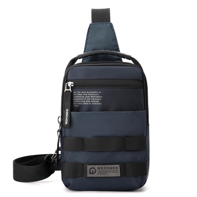Large Capacity Men Waterproof Nylon Chest Bag Outdoor Travel Shoulder Bag High Quality Casual Crossbody Sling Backpack