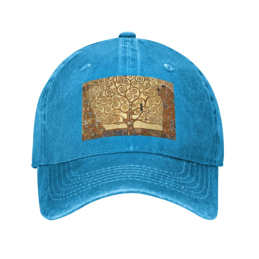 Tree Of Life Stoclet Frieze Gustav Klimt Denim Fabric Cap Casual Baseball Caps Adjustable Hat Summer Unisex Baseball Hats