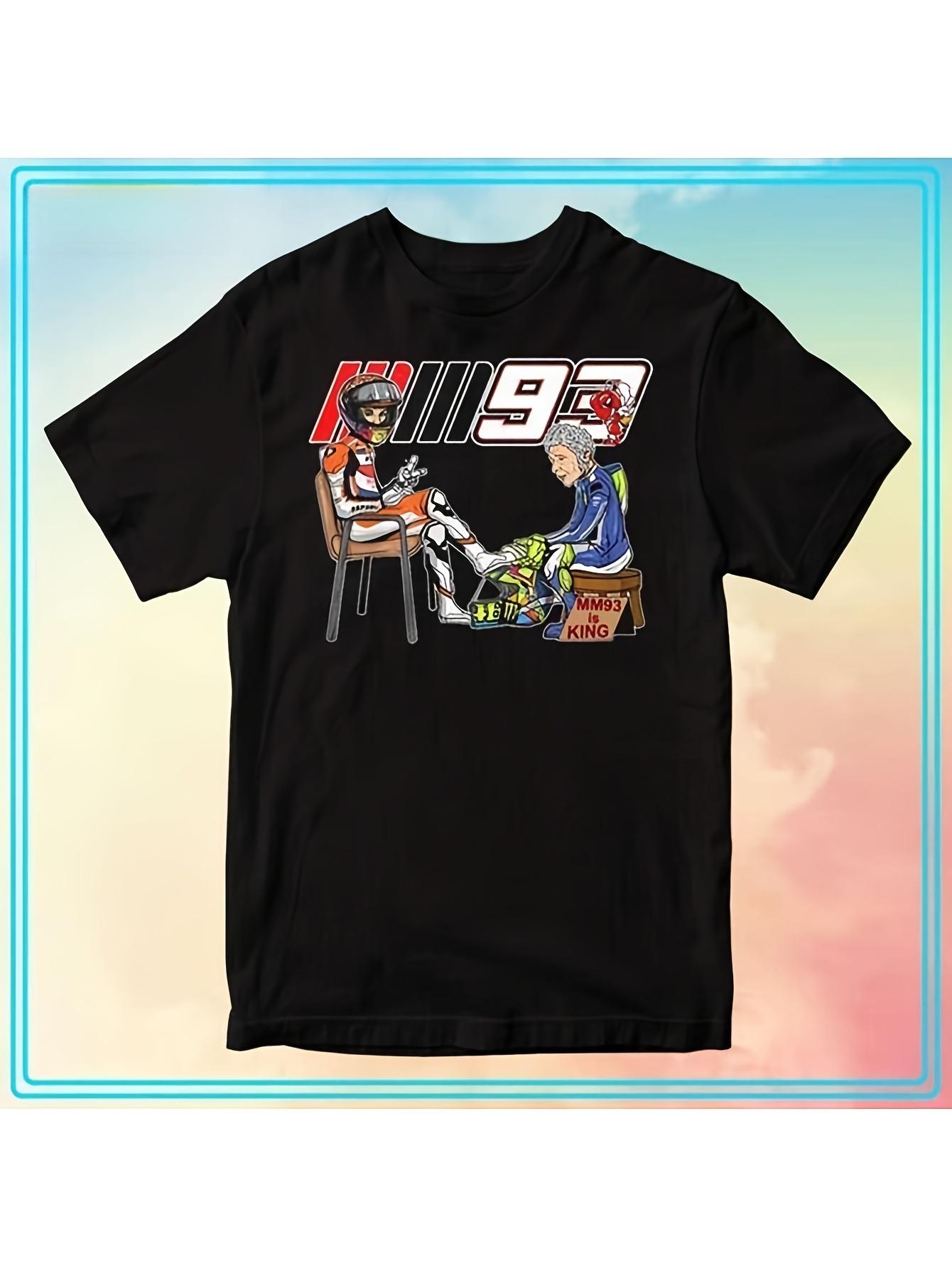 

Men s MM93 Motorcycle Racing T-Shirt - Motorcycle Number 93 Logo & Rider Design S